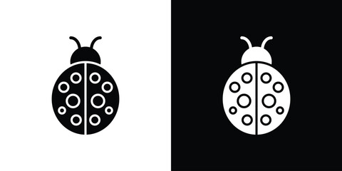 Ladybug icon Pixel perfect vector graphics. Symbol, logo illustration.