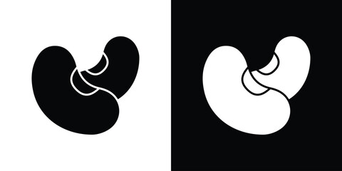 Kidney plant bean icon Pixel perfect vector graphics. Symbol, logo illustration.