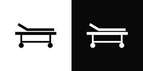 Hospital bed icon Pixel perfect vector graphics. Symbol, logo illustration.