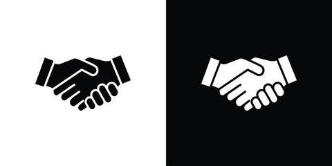 Handshake icon Pixel perfect vector graphics. Symbol, logo illustration.