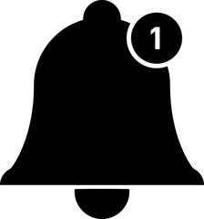 black silhouette of man with bell