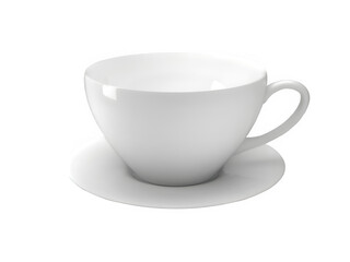 white cup on white background