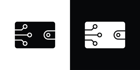 Digital wallet icon Pixel perfect vector graphics. Symbol, logo illustration.