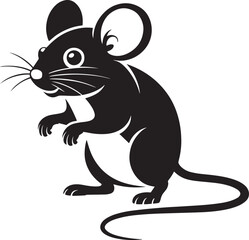 Charming Mouse Silhouette Vector Art A Whimsical and Small Design for Rodent and Animal Themes
