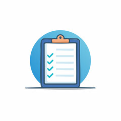 Cartoon Clipboard with Checklist, Task Management and Planning Conceptual Flat Vector Illustration