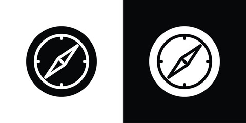 Compass icon Pixel perfect vector graphics. Symbol, logo illustration.