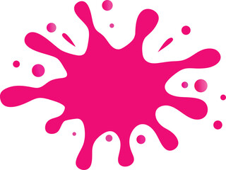 Vivid Neon Pink Paint Splash Design.