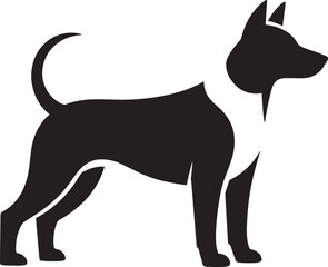 Dog Silhouette Vector Illustration Canine Pet Icon Domestic Animal Design Graphic Element Companion