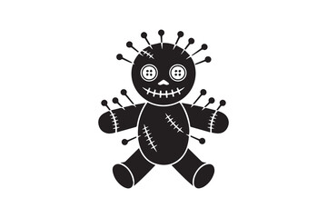 voodoo doll silhouette  vector