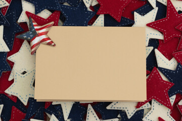 Obraz premium Blank card with patriotic stars