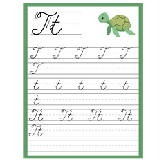 Worksheet Alphabet T