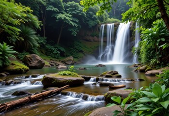 waterfalls support biodiversity hotspots by creating unique aquatic and riparian habitats that sustain diverse species assemblages in tropical rainforests.