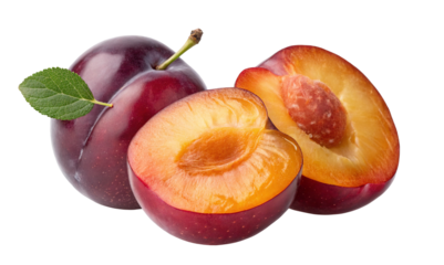 Delicious ripe plums with vibrant colors and fresh juicy texture for healthy eating and snacks