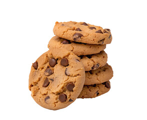 Delicious chocolate chip cookies stacked high and ready to satisfy sweet cravings quickly