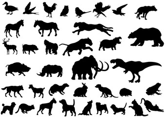 動物のシルエットセット