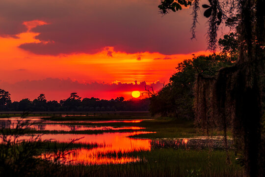 Privateer Creek Flood Tide Marsh Sunset