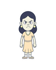 An angry little girl/woman
