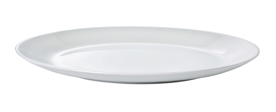 Simple white porcelain dinner plate for elegant table setting or restaurant use dining decor theme