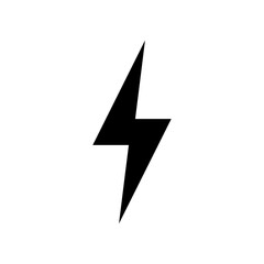 electric bolt vector illustration. bold lightning design for icons, logos, and graphic projects. electric silhouette design