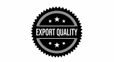 Classic export quality seal vector illustration design