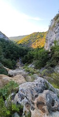 mountain landscape with blue sky
