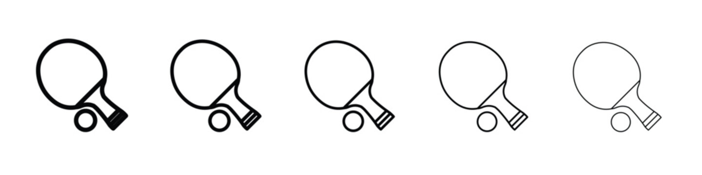 Table tennis icon logo. Black line icon, vector illustrations.