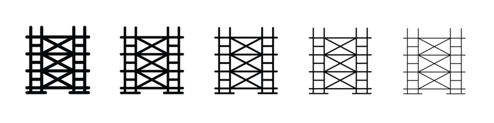 Scaffolding icon logo. Black line icon, vector illustrations.