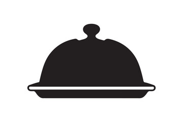 Fototapeta premium Classic Butter Dish with Lid Silhouette Icon for Kitchen and Dining Table Decor