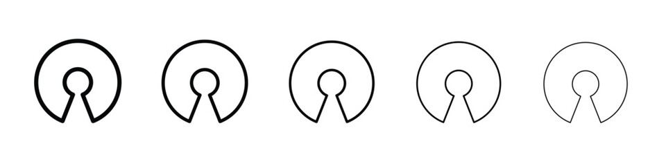 Open source icon logo. Black line icon, vector illustrations.