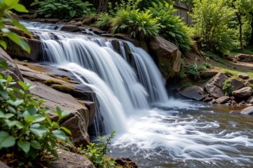 Obraz premium community efforts to clean and protect waterfalls from pollution improve water quality and restore habitats, benefiting ecosystems and humans.