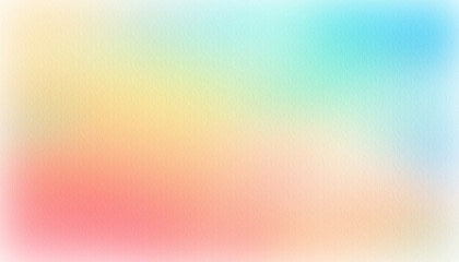 Obraz premium Subtle pastel gradient background featuring blended hues of peach yellow green and blue, evoking a sense of tranquility and smooth transition for various creative designs and presentations