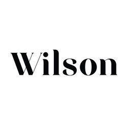 wilson text logo / text design, logo design