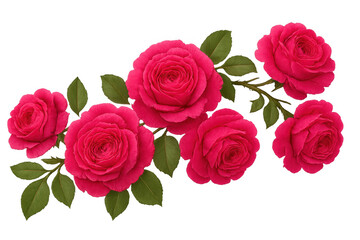 Obraz premium Beautiful pink roses creating a stunning bouquet with transparent background, perfect for design projects