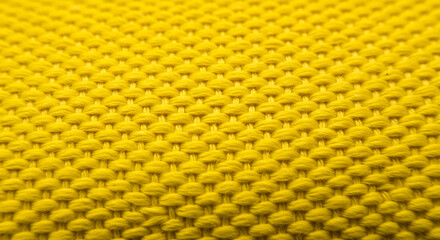 Yellow Fabric Texture Close-Up