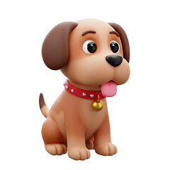 Fototapeta premium Cute Dog Illustration Style With Transparent Background