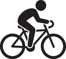 Obraz premium cyclist silhouette vector