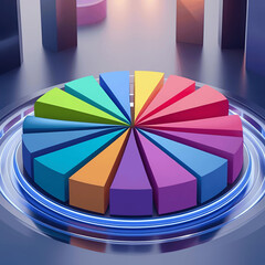 Obraz premium 3D pie chart with transparent background (3)