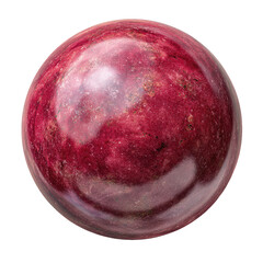 Obraz premium A polished, round, deep crimson gem