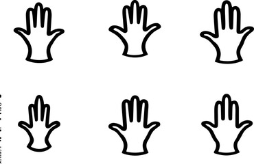 Obraz premium Hamsa Symbol Set hand of miriam, vector bundle