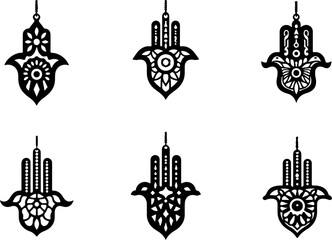 Hamsa Symbol Set  hand of miriam,  vecto bundle
