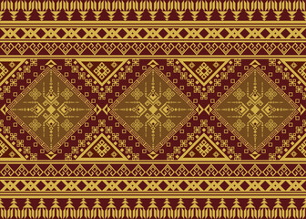 Tribal geometric seamless pattern in tribal vector style for tribal textile design and traditional tribal decoration