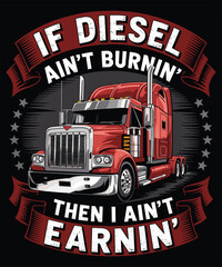 Funny Trucker T-Shirt Design
