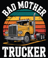 Funny Trucker T-Shirt Design