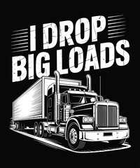 Funny Trucker T-Shirt Design