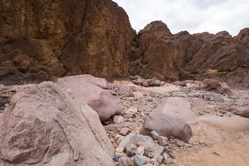 Wadi El Veshwash canyon in Sinai Peninsula