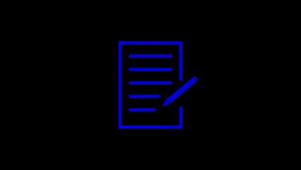 Illustration depicting a notepad with pencil symbolizing writing and document creation on a dark background