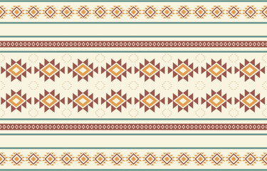 Ethnic abstract ikat art. Aztec ornament print. geometric ethnic pattern seamless  color oriental.  Design for background ,curtain, carpet, wallpaper, clothing, wrapping, Batik, vector illustration.