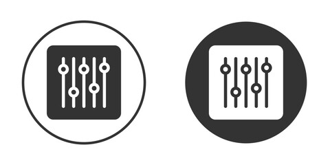 Sound mixer icon concept, simple flat design. Clipart vecot in black colors