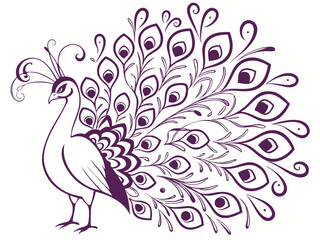 Fototapeta premium Royal Elegance – Modern Peacock Logo DesignColorful Majesty – Luxury Peacock Branding ConceptElegant Feathers – Creative Peacock Logo Inspiration