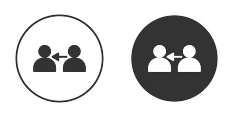 Refer icon concept, simple flat design. Clipart vecot in black colors